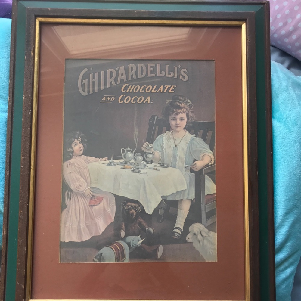 Ghiradelli advertisement wall art